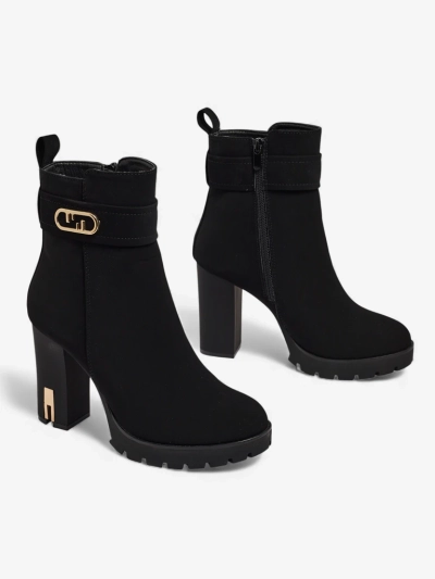 Moteriški eko zomšiniai aulinukai su storu kulnu Tovia