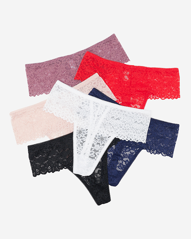 Moteriškų nėriniuotų kelnaičių komplektas PLIUS DYDIS 6 / pak. - Apatiniai rūbai