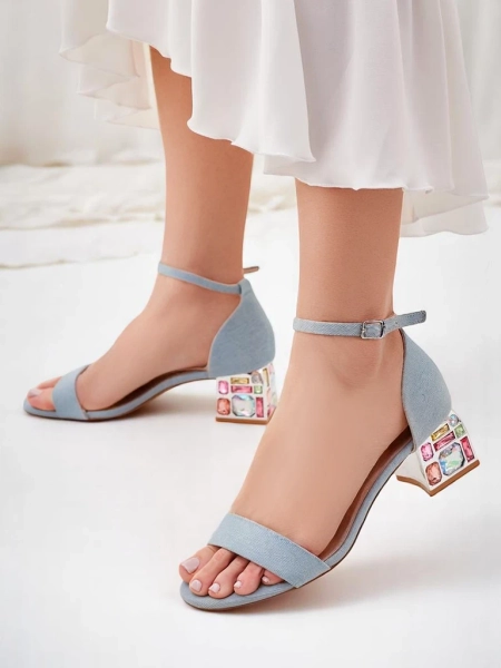 Royalfashion Moters sandalai su dekoratyviais kulnais Ballou