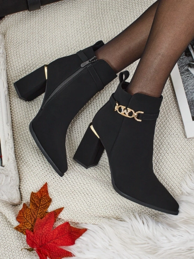 Moteriški eko zomšiniai aulinukai su storu kulnu Ostirena