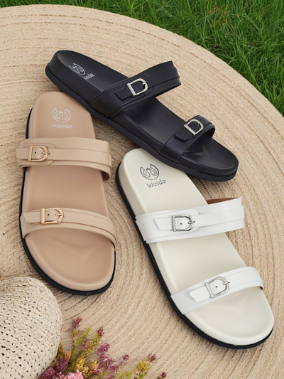 Royalfashion Женские шлепанцы из экокожи EcoTwins Slides