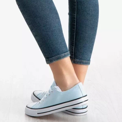 Niebieskie trampki damskie Noenoes - Obuwie