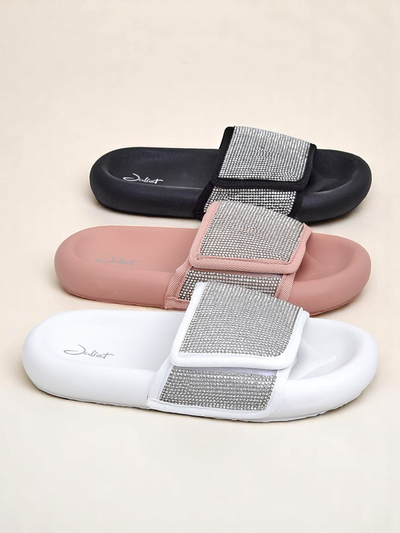 Royalfashion Женские шлепанцы на плоской подошве Sparkle Step