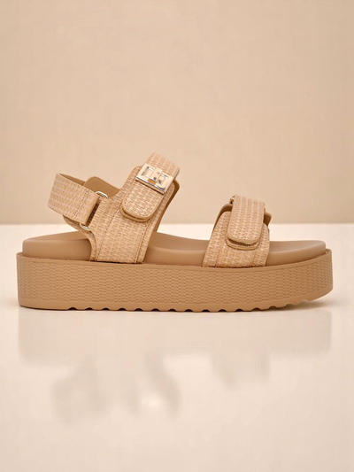 Royalfashion Women's Platform Sandals Beige Lavinia - comfortable summer