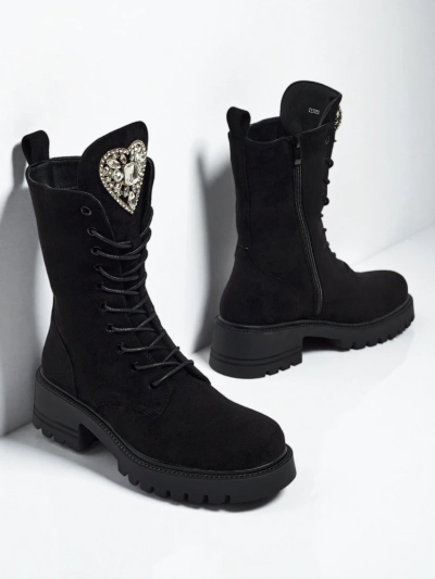 Eko zomšiniai moteriški aulinukai su raišteliais Emelune