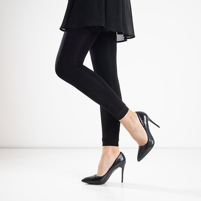 Juodos spalvos moteriškos apšiltintos tamprės 380 DEN - Apranga