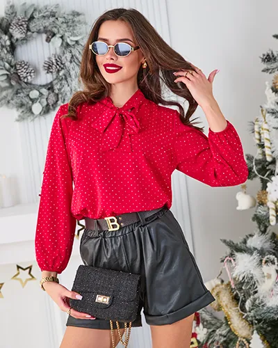 Royalfashion Женская рубашка с стразами