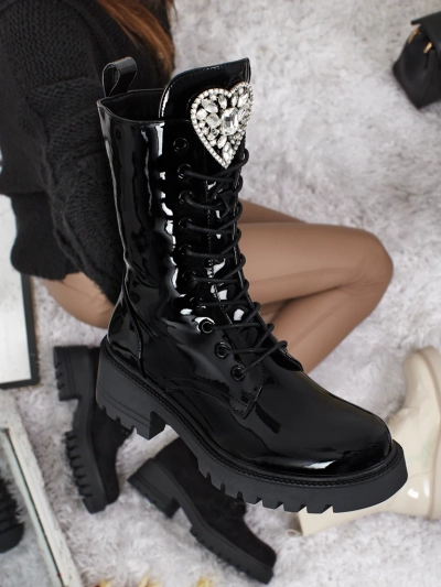 Lakieruoti šnuoruojami moteriški aulinukai Emelune