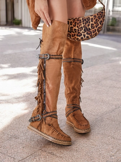 Женские ботфорты до колено Royalfashion Eliferse