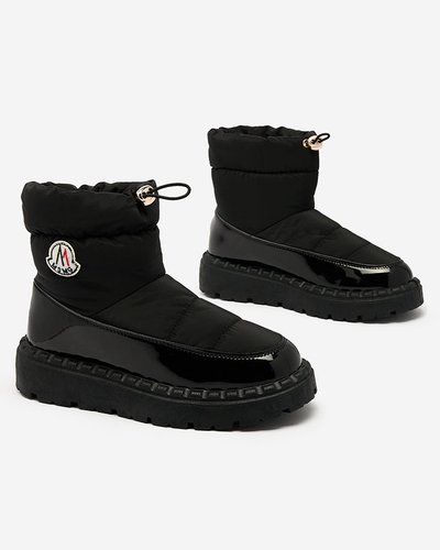 Royalfashion Женские сапоги-слипы черного цвета Ireda