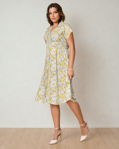 Royalfashion Женское цветочное платье-миди