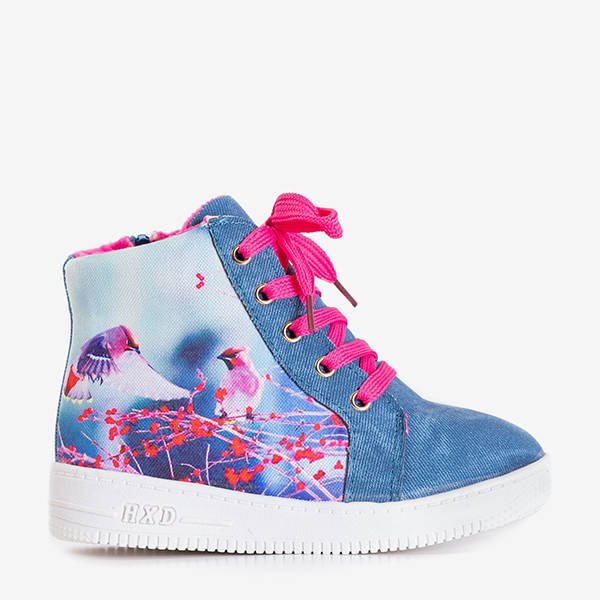 Niebieskie dziewczęce sneakersy Boma - Obuwie