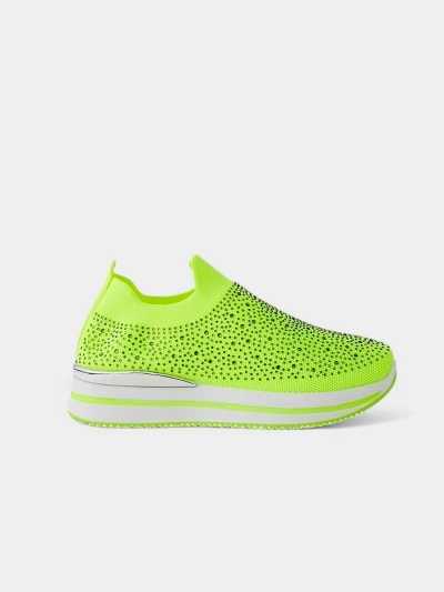 Royalfashion moterų slip-on audinės sportiniai batai su kristalais Adeq