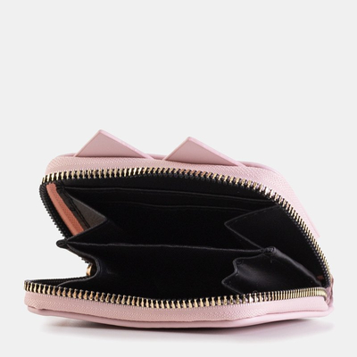 Maža rožinė moteriška piniginė su katės veidu - Piniginė