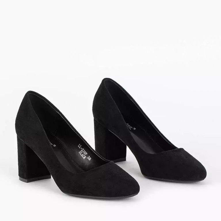 Juodos moteriškos pompos ant Tirikos stulpelio - Avalynė