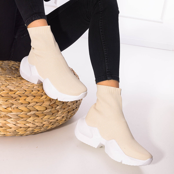 Smėlio spalvos Moteriški treniruokliai Gohi High - Avalynė