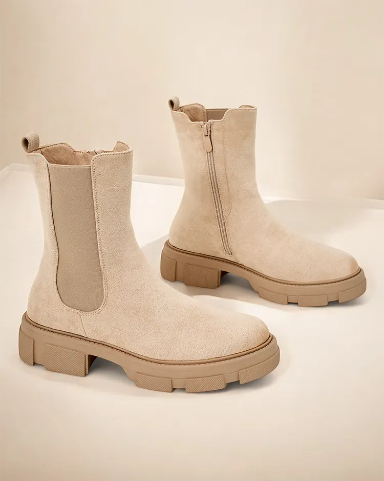 Женские ботильоны из экозамши Royalfashion Posinos