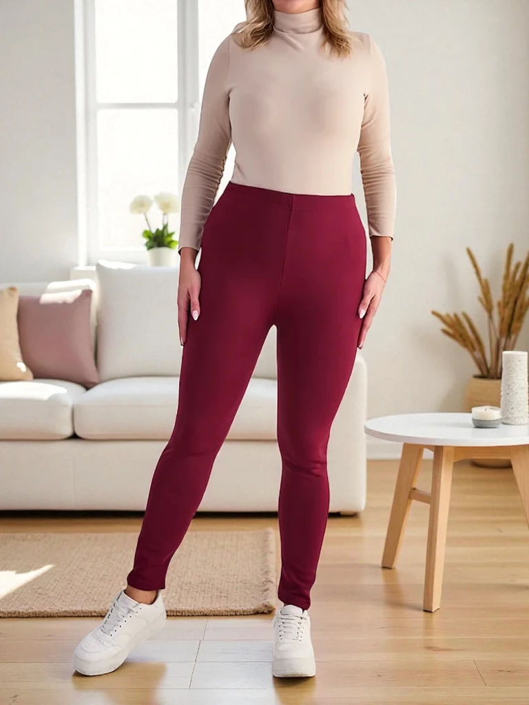 "Royalfashion" Moteriškos apšiltintos tregings kelnės PLUS SIZE