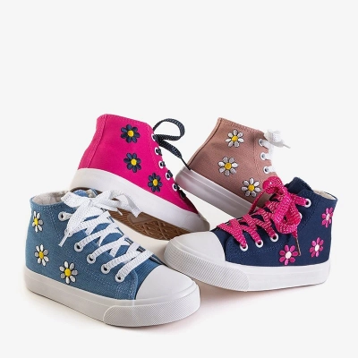 Детские высокие кеды в цвете фуксия Famot