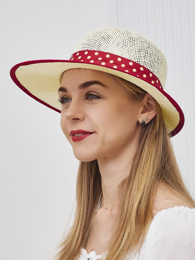 Royalfashion Moteriška šiaudinė skrybėlė Dotelle