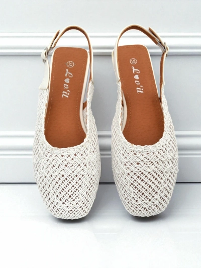 Royalfashion Atviros kulno moteriški sandalai Breeze Woven