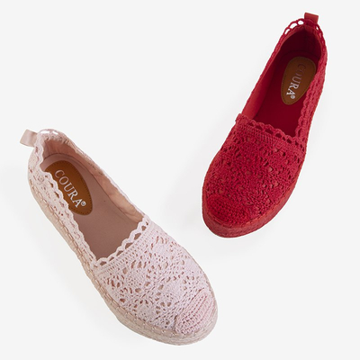 Розовые женские эспадрильи на платформе Abra