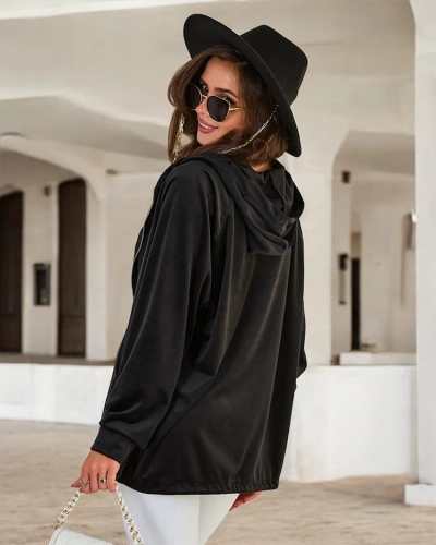 Royalfashion Женская толстовка с капюшоном без молнии