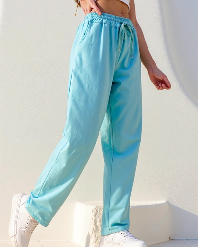 Royalfashion medvilniniai tiesūs moterų kelnių