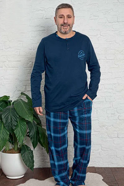 Royalfashion Medvilniniai raštuoti vyriški pižamai DIDELIS DYDIS