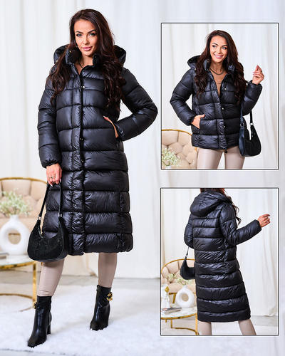 Royalfashion Черная женская зимняя куртка