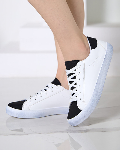 Бело-черные спортивные кроссовки женские Asufi- Footwear