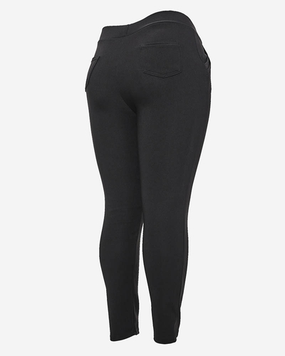 Juodi moteriški tregingai PLUS SIZE- Drabužiai