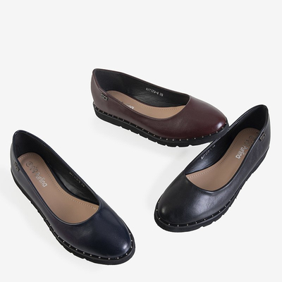 Темно-синие женские балетки Nisa