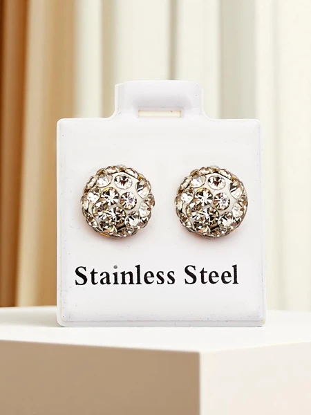 Royalfashion Moteriški žiediniai auskarai su cirkoniais