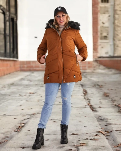 Royalfashion Ruda moteriška žieminė striukė