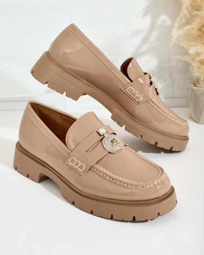 Royalfashion Женские лакированные мокасины Bemies