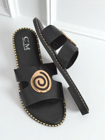 Royalfashion moteriškos šlepetės lygiu padu Glam Bliss