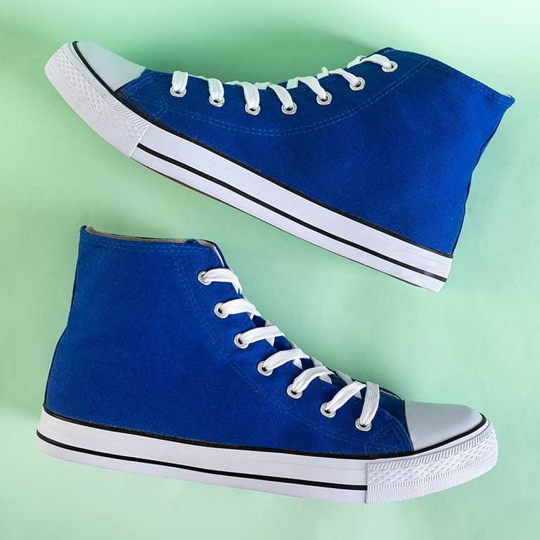 Tamsiai mėlyni vyriški aukštakulniai „Skarle“ sportbačiai-Avalynė