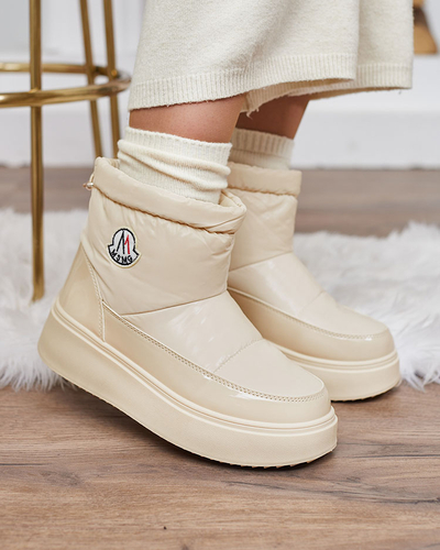 "Royalfashion" Kreminės spalvos moteriški sniego batai "Ademra"