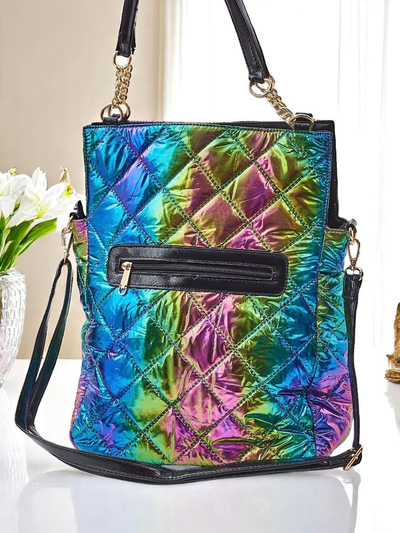 Royalfashion Didelė moteriška rankinė HoloQuilt Shopper