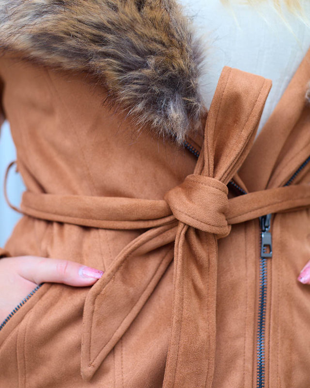 Moteriška kupranugario kailinė striukė - Drabužiai