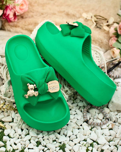 Royalfashion Moteriškos guminės šlepetės su dekoratyviniu lankeliu Afeen