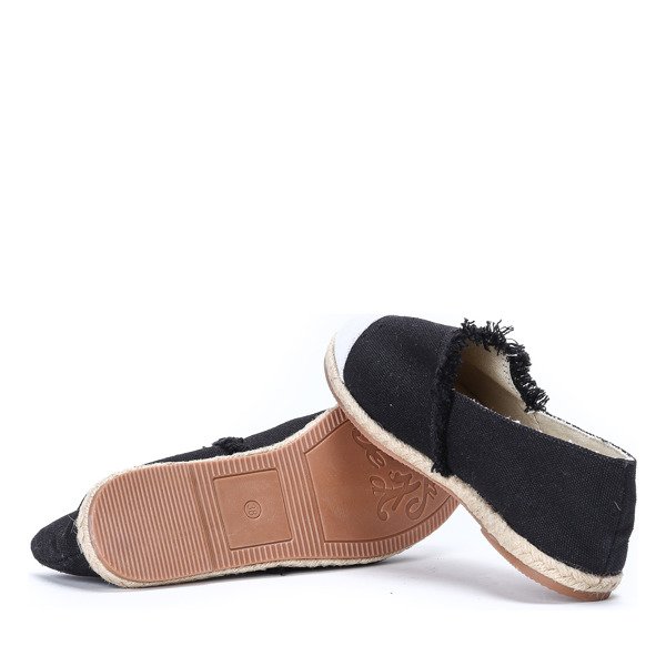 Czarno-białe espadryle Editha - Obuwie