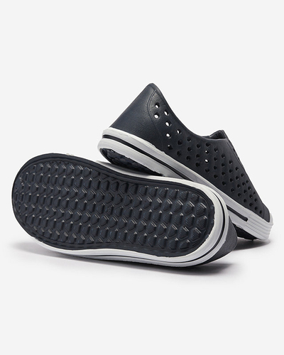 Темно-синие ажурные детские резиновые кроссовки Jiteri - Обувь