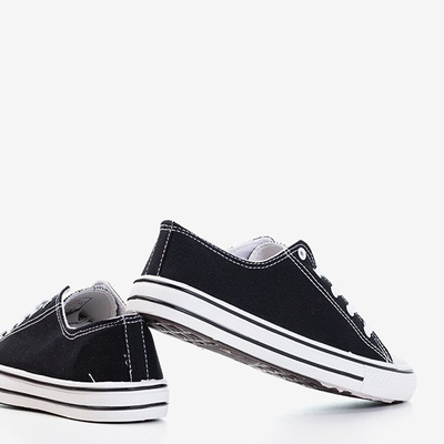 Czarne damskie trampki Fips - Obuwie