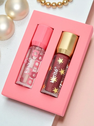 Fiercely Red 2-in-1 Glitter & Clear Lip Gloss