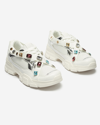 Женские белые кроссовки на толстой подошве Jocasta - Обувь