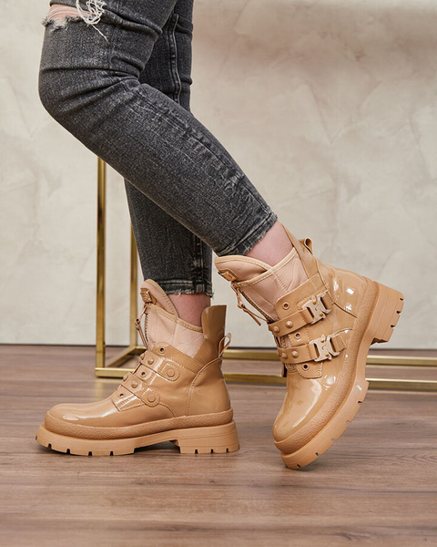 Royalfashion Светло-коричневые женские сапоги-багги Hennobs