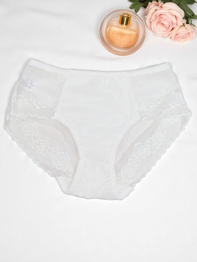 Royalfashion Хлопковые женские трусы с кружевом, Хлопок Кружево