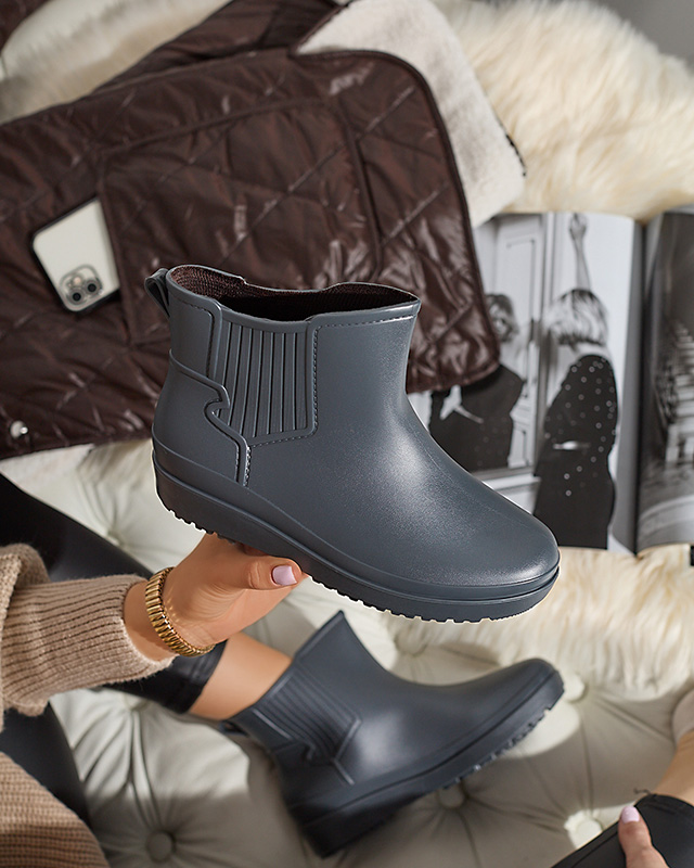 Серые матовые женские веллингтоны Neriva - Обувь